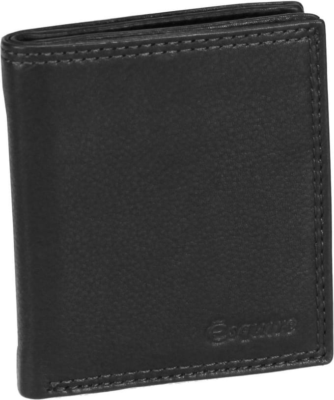 Esquire Duo Portemonnee Leder 8,5 cm - Jongens - Staand formaat - black