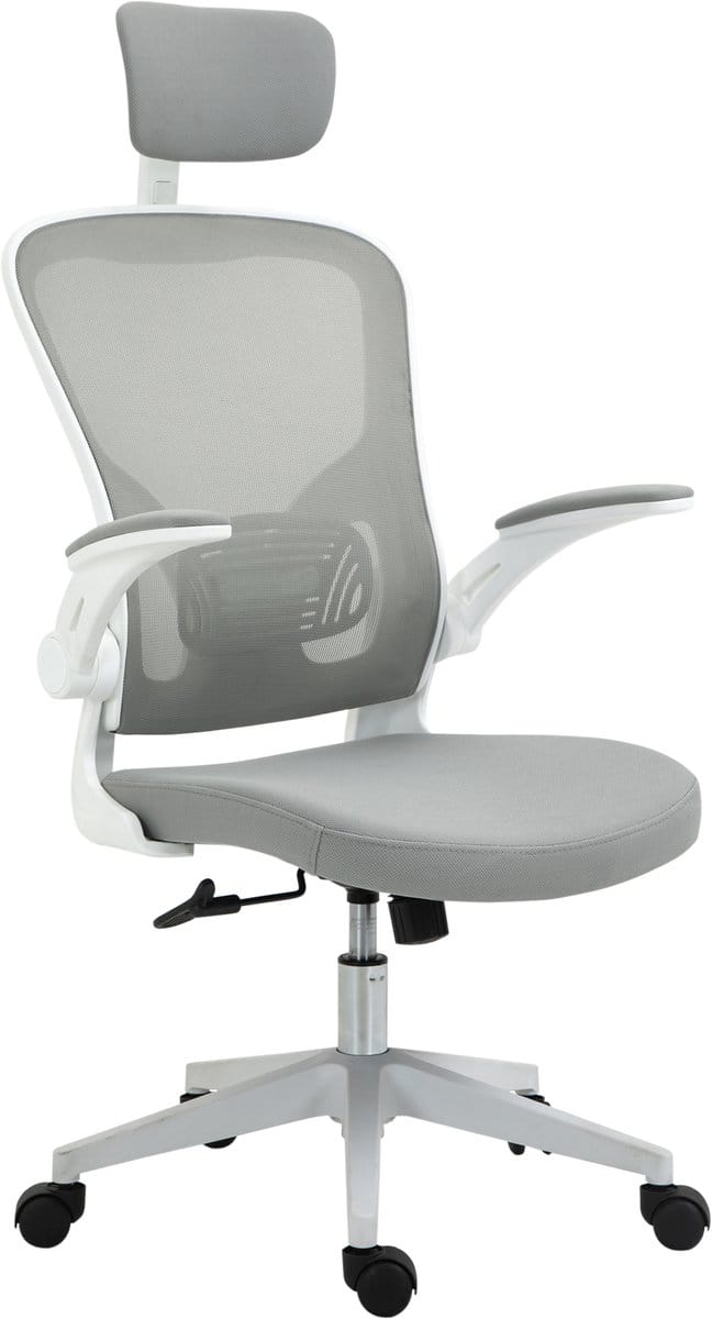 Vinsetto bureaustoel - ergonomisch - met dikke vulling - grijs