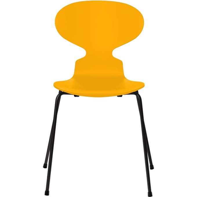Fritz Hansen Ant Stoel - gelakt - true yellow - zwart