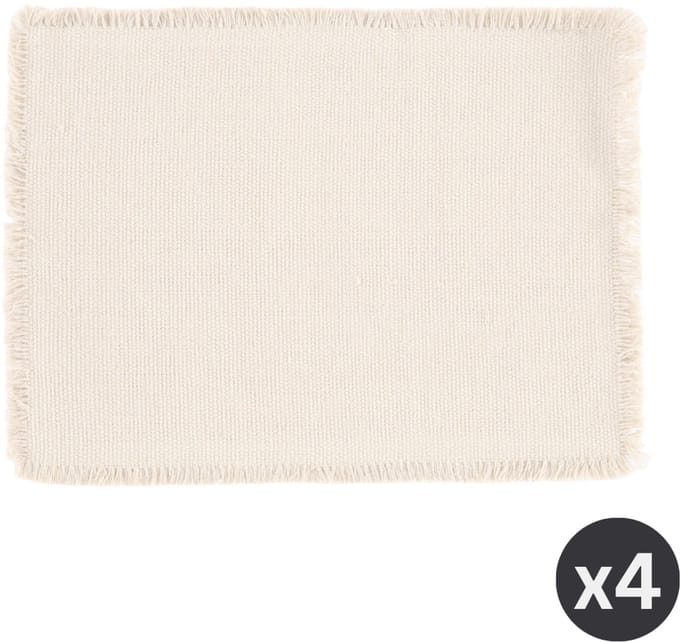 Tiseco - Placemat VERA - SET/4 - boho - stof - 33x45 cm, ivoor