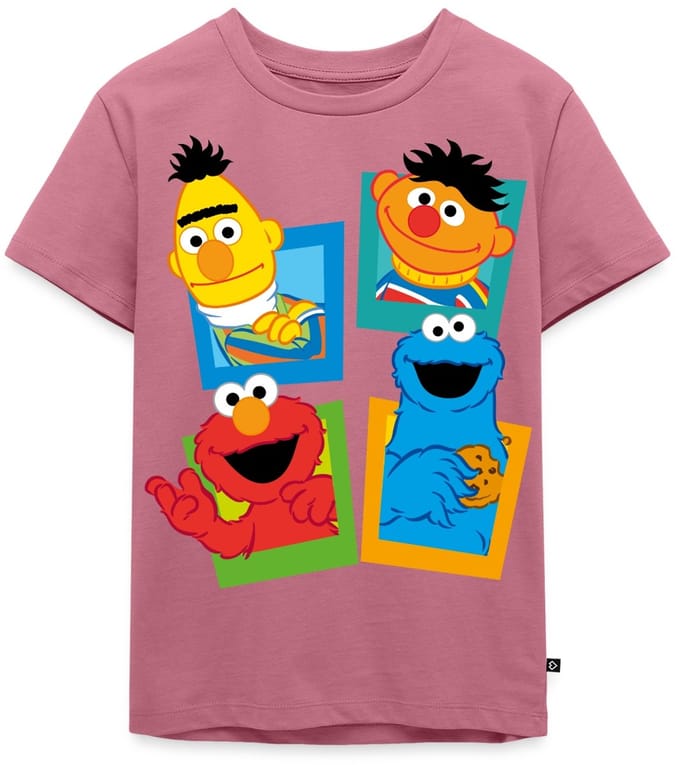Sesamstraat Bert Ernie Elmo Koekiemonster Premium T Shirt Kinderen