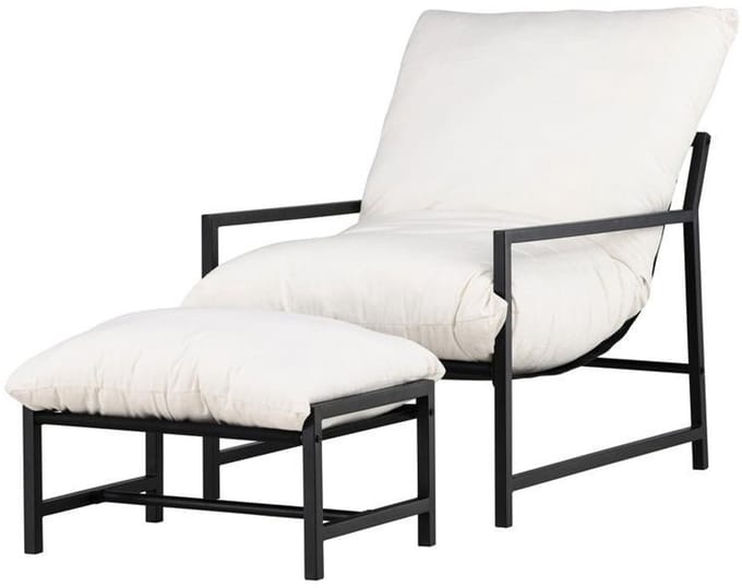 Svea - Andre lounge stoel - zwart/beige