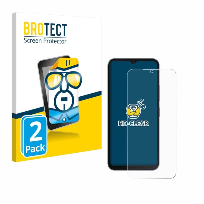 BROTECT - Screenprotector voor Telekom T Phone 3 - Folie Beschermfolie transparant 2 Stuks