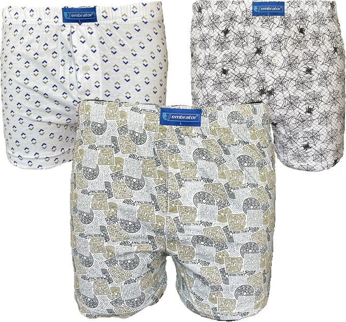Embrator 3-pack mannen Boxershort Loose Fit katoen M