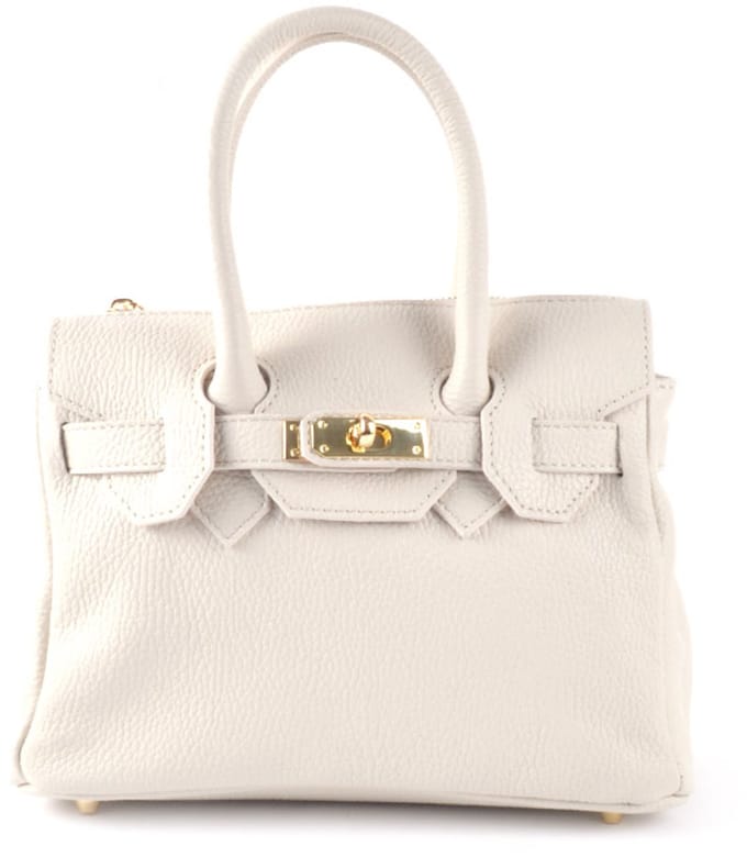 Giuliano lederen handtas Aleah - Dames - Made in Italy - Beige