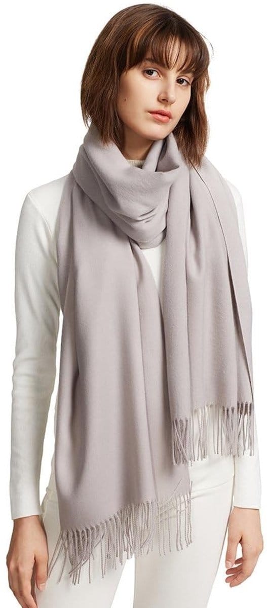 Dailygoody - Sjaal Dames - Effen Geruite Pashmina - Xl Formaat
