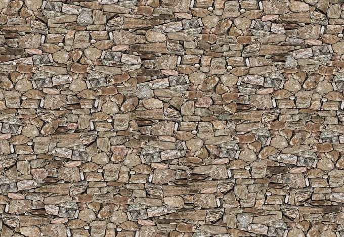 Fotobehang Stone Wall | PANORAMIC - 250cm x 104cm | 130g/m2 Vlies