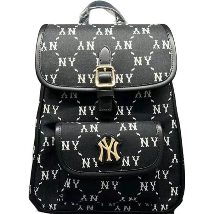 Sac à dos MLB Mode Polyvalent Polyester Unisexe Noir 7ABKMD74-50BKS Black gray