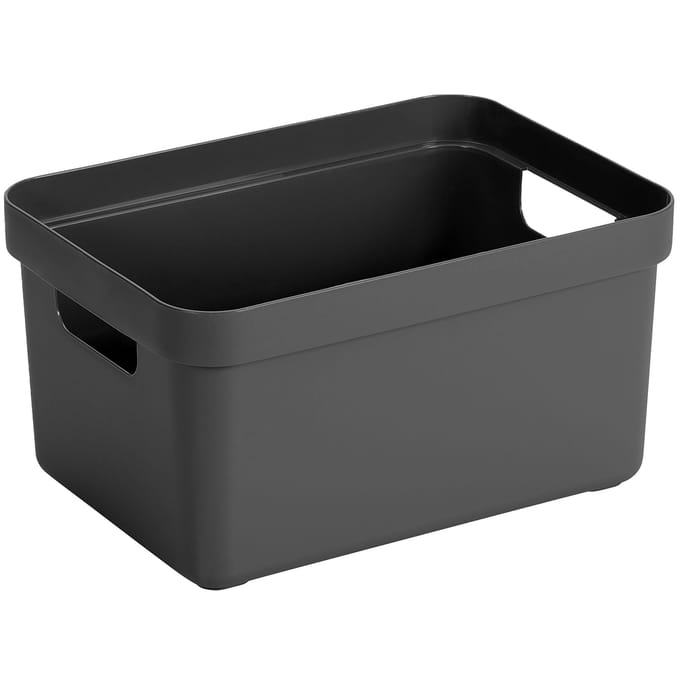 Sunware - Sigma home opbergbox 13L antraciet - 35 x 24,6 x 18,3 cm