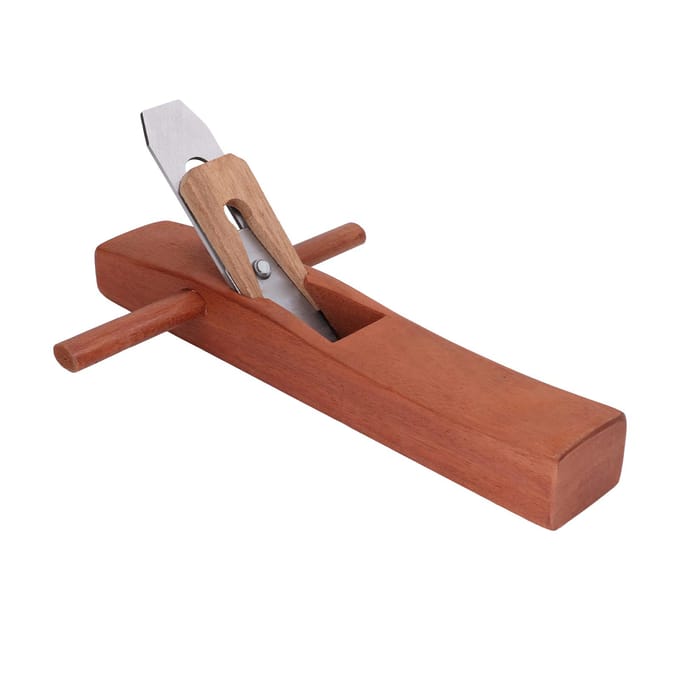 Rabot à main de menuiserie Acier 55# Padouk Mini Rabots à bois manuels Outil d'artisanat du bois de charpentier brown