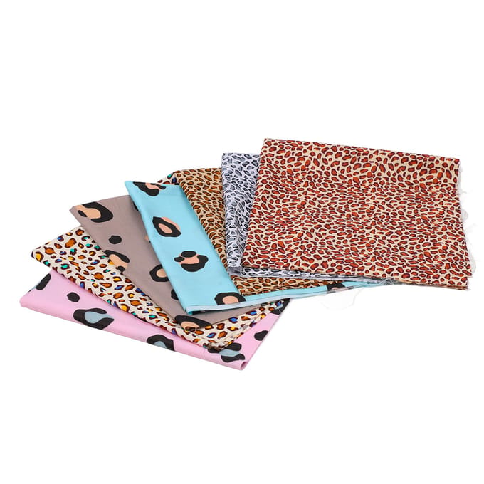 Stof met luipaardprint 19,7 inch breed diverse stijlen zacht ademend lichtgewicht multifunctioneel quilten black