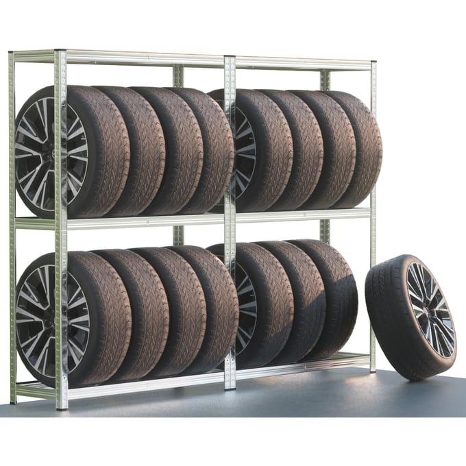 Bandenrek Set van 2 180x120x40cm gegalvaniseerd 795kg