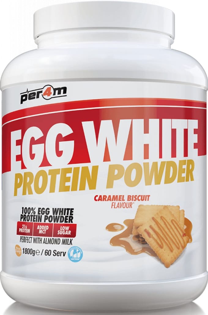 Per4m Egg White Protein Powder (1800g) Caramel Biscuit - Eiwitten - Ei-eiwit