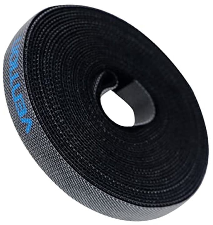 Verlengkabel 5m - Zwart, Nylon, 1 stuk