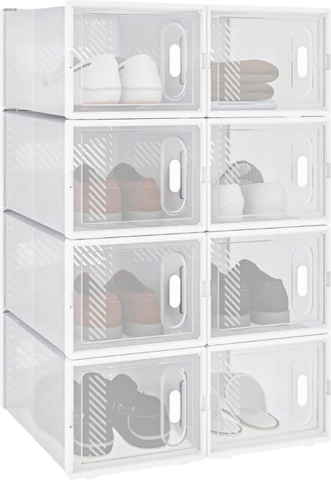 Schoenenbox PRO - Transparant - 8 stuks - Sneakerbox - Opbergsysteem