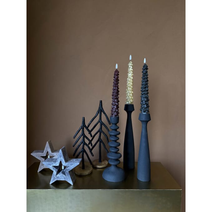 PTMD led kaars led candle - 5x5x28.5cm set van 2