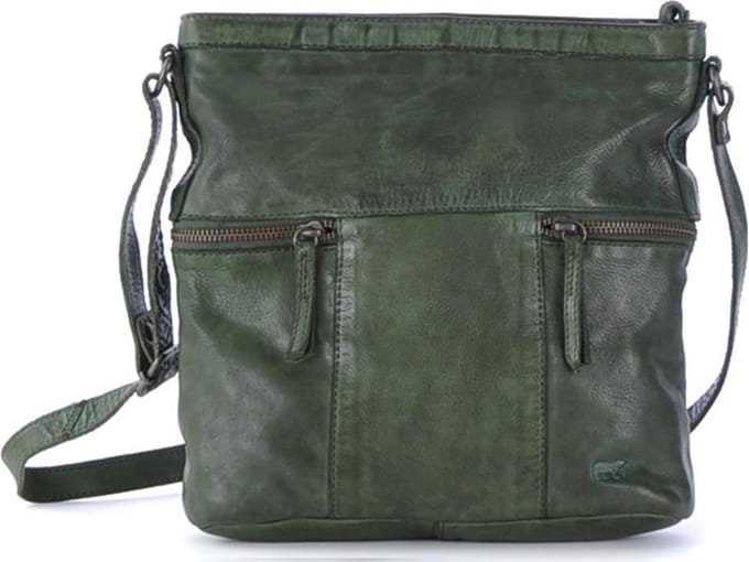 Bear Design Medium Crossbodytas / Schoudertas Dames - Leer - Chessie - Groen