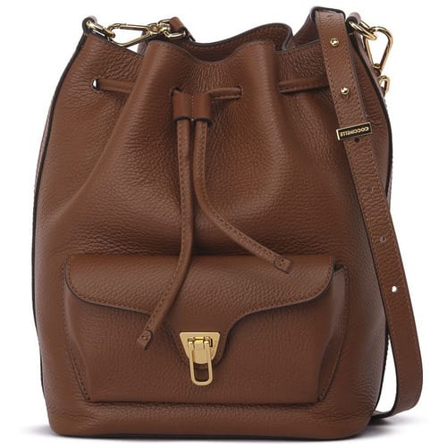 COCCINELLE Leren schoudertas Beat Generatio Bucket Bag Cognac bruine