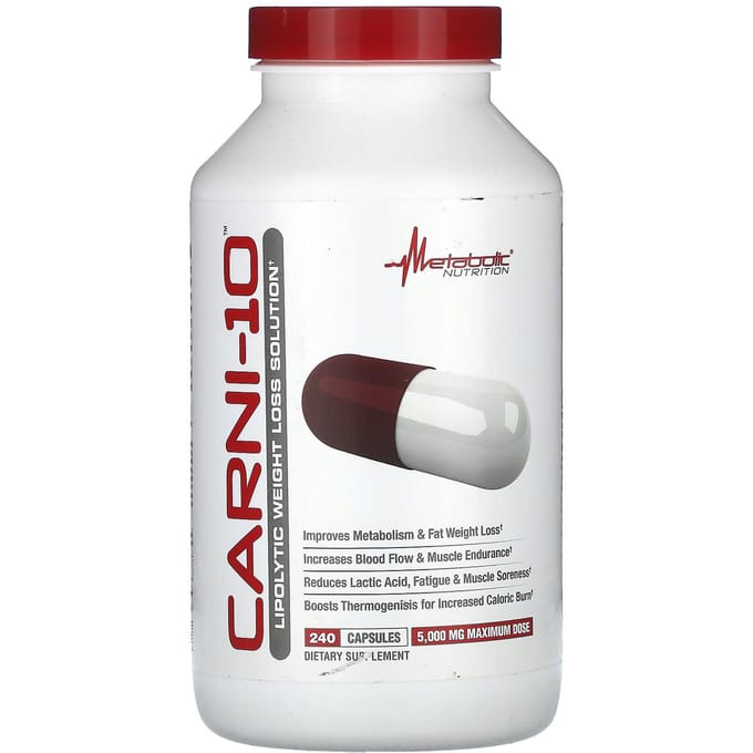 Carni-10, 5.000 mg, 240 capsules (625 mg per capsule)
