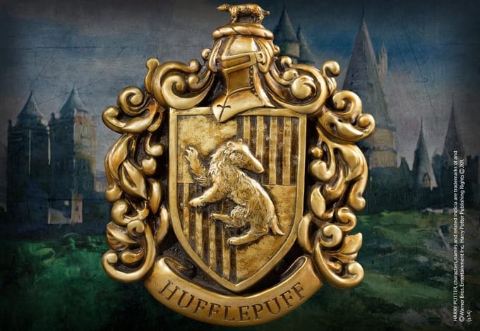 Hufflepuff schild wanddecoratie