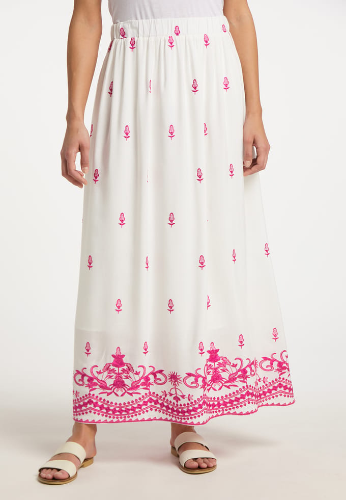 IZIA Geborduurde Maxi Rok gaya
