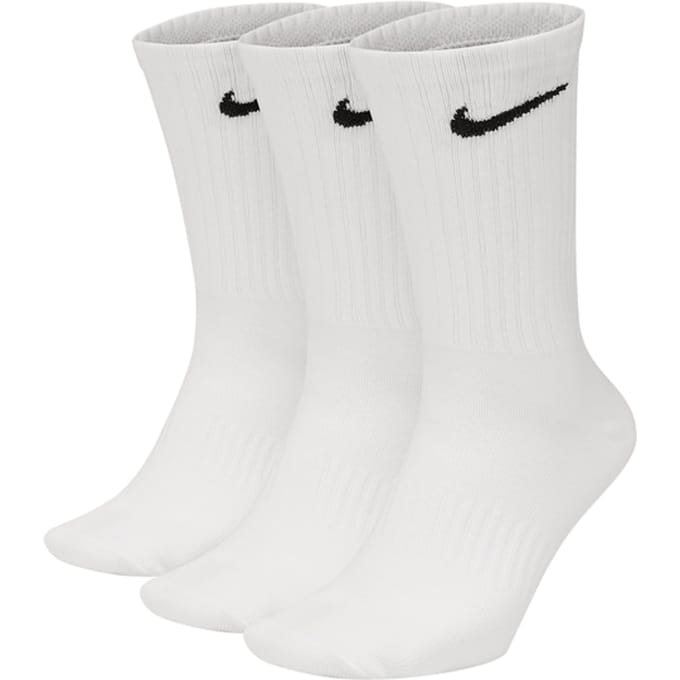 Chaussettes basses unisexes Nike Everyday amorties et légères Blanc 28-30 white
