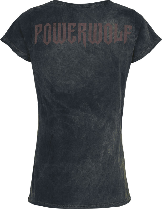 Powerwolf Lupus dei Dames T-shirt - houtskool - M