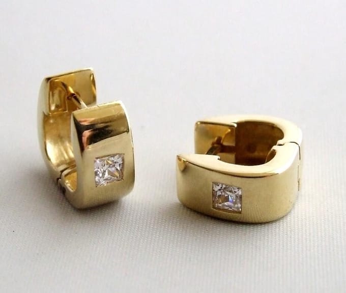 Gouden zirkonia oorringen