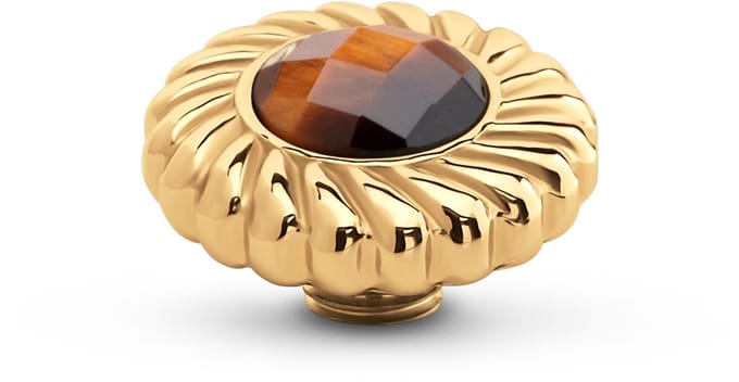 Melano Vivid Baroque Gem Steentje Red Tigereye | Goud