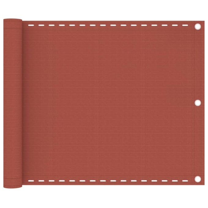 vidaXL - Balkonscherm - 75x600 - cm - HDPE - terracottakleurig