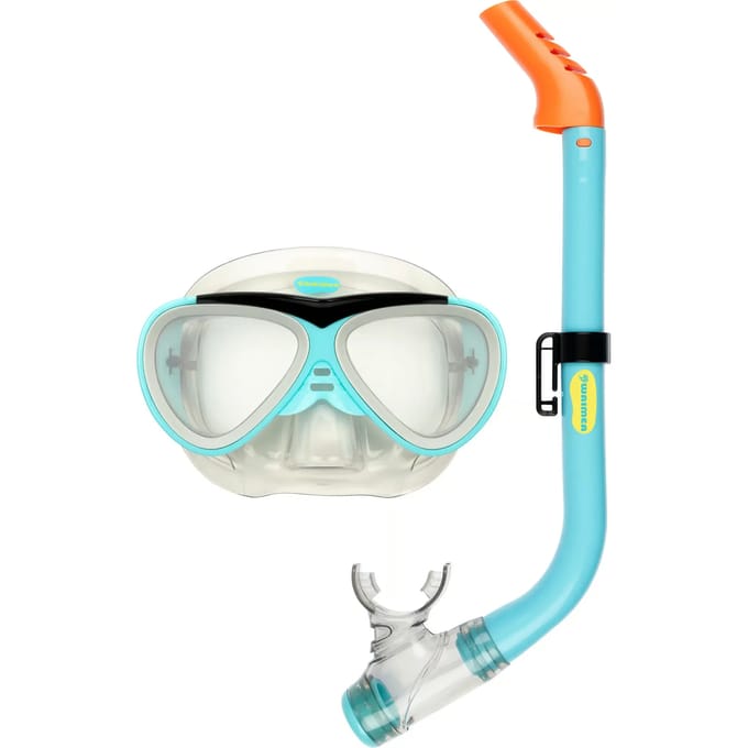 Waimea Duikbril met Snorkel - Kinderen - Blauw - Waterafvoerventiel
