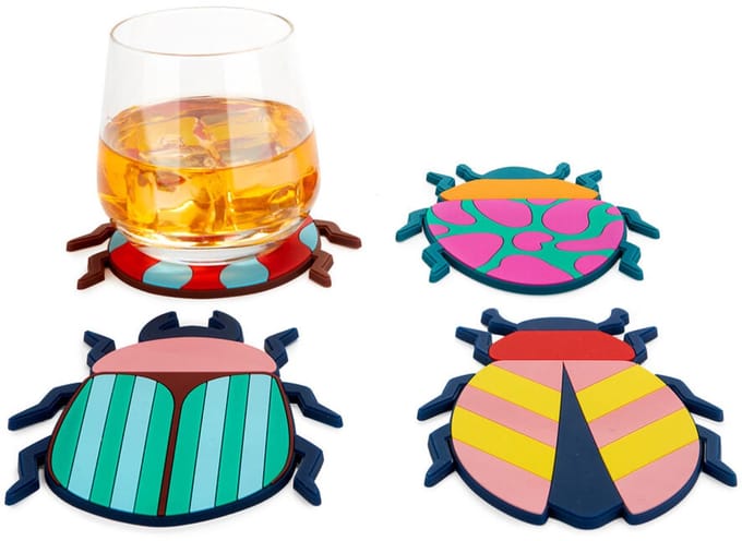 Balvi onderzetters The Beetles set van 4 kunststof