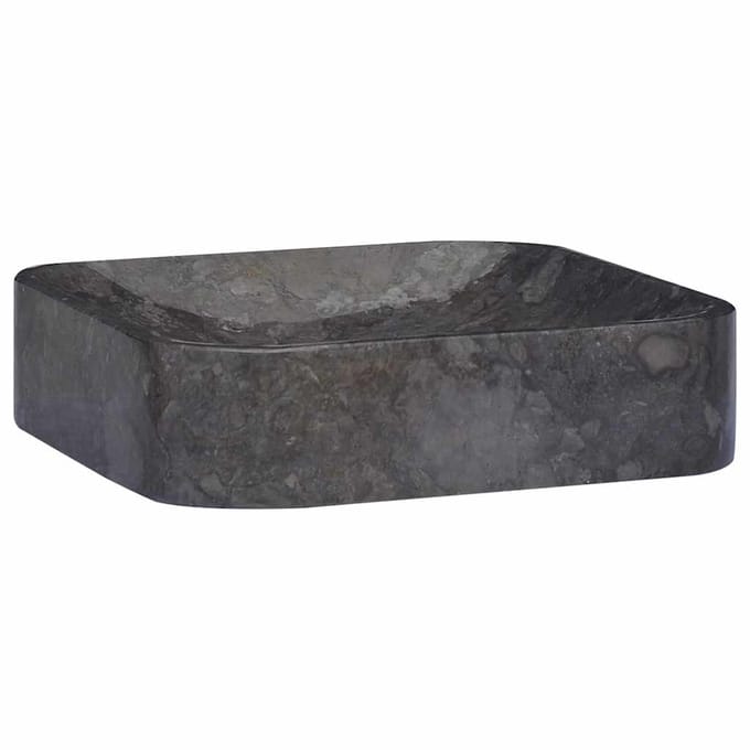 vidaXL - Gootsteen - 40x40x10 - cm - marmer - zwart