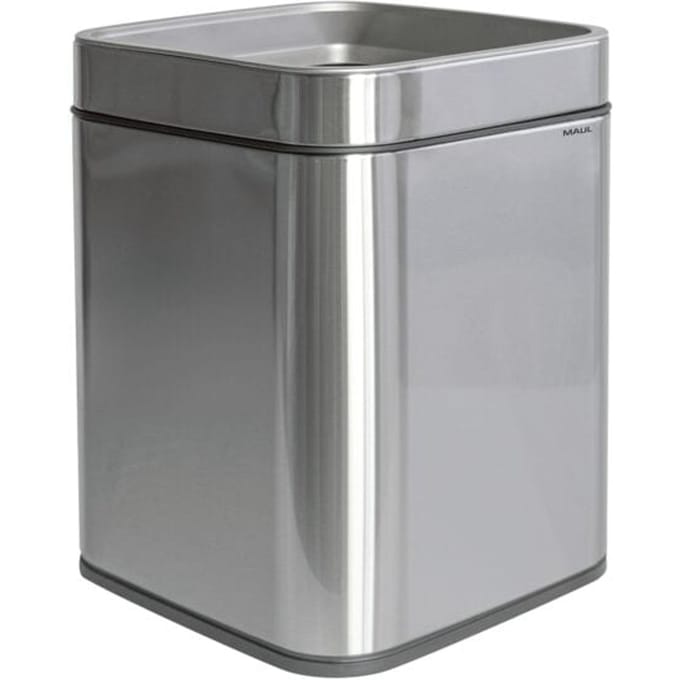 Maul 9501594 Afvalbak 15 l RVS (b x h x d) 253 x 334 x 253 mm Zwart, Zilver 1 stuk(s)