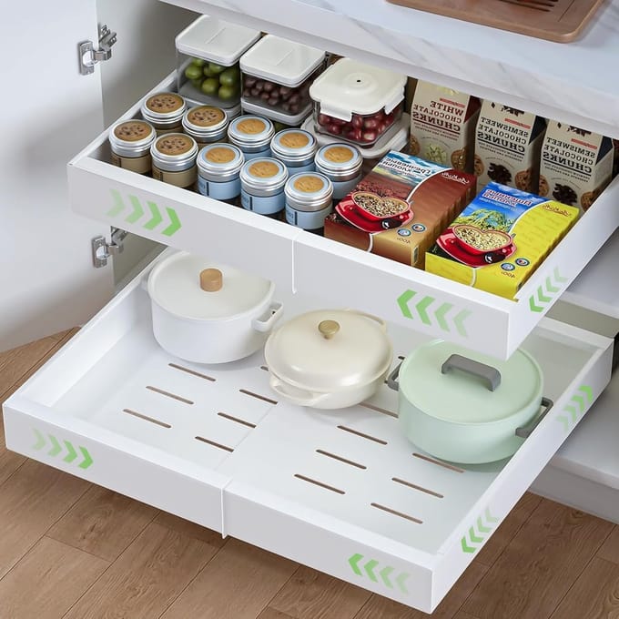 Omgoods - Telescopische Keukenorganizer 32-52cm Uitbreidbaar