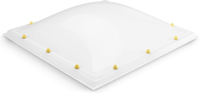Skylux acrylaat lichtkoepel 3-wandig - opaal 2000 x 2000 mm