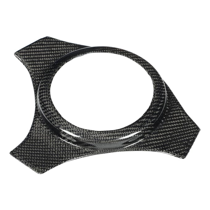 Echte Koolstofvezel Stuurwielhoes Glanzend Vervanging voor Mitsubishi Lancer Evolution EVO 7 8 9 black