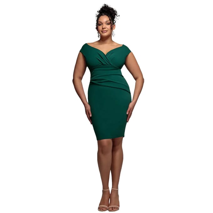 Off-shoulder jurk dames Goddiva Midi
