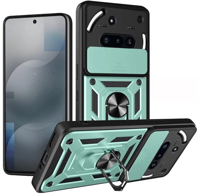 Hoesje geschikt voor Nothing Phone (3a) - Techsuit Camshield Back Cover - Groen