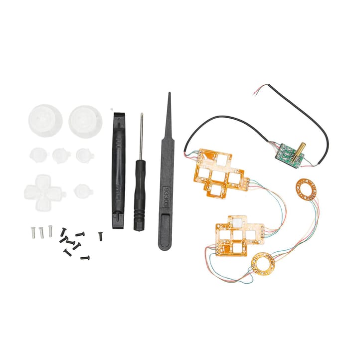 Gezichtsknoppen LED Kit Professionele DIY LED Verlichte Knoppenmodule voor PS5 Game Controller white