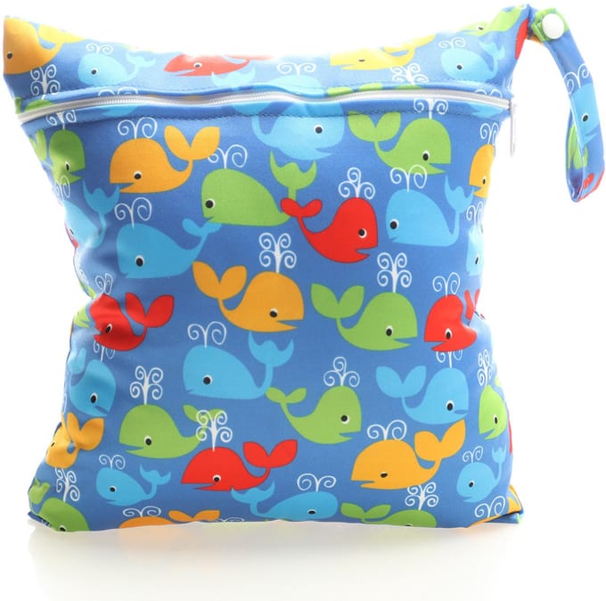 Strandtas met ritssluiting – Waterdichte strandtas – Luiertas – 28x30 cm –Walvis SM11