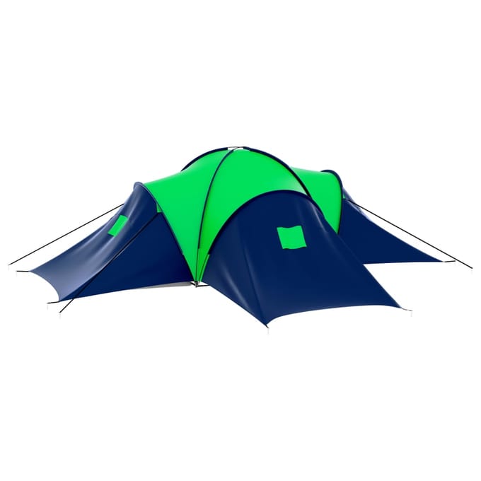 vidaXL - Tent - 9-persoons - polyester - blauw - en - groen