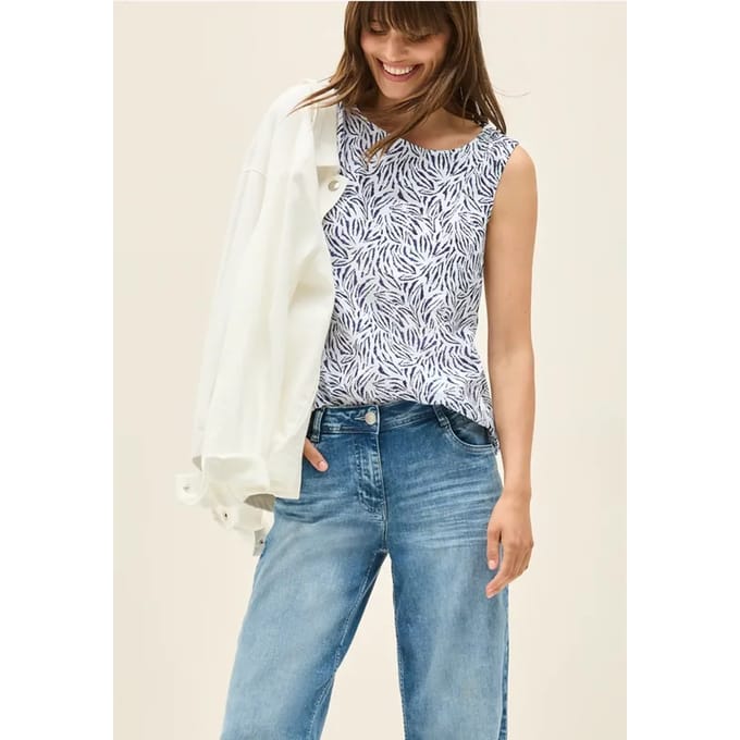 Blousetop met minimale print