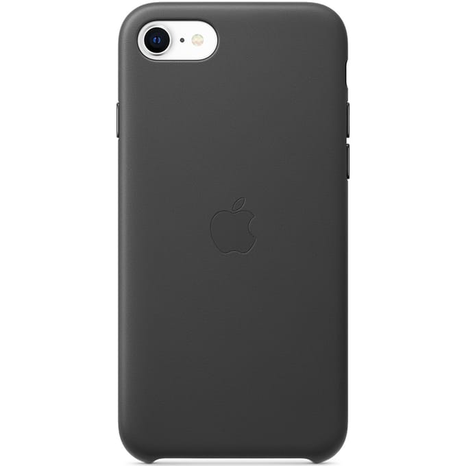 Leather Backcover voor Apple iPhone SE (2022 / 2020) - Black