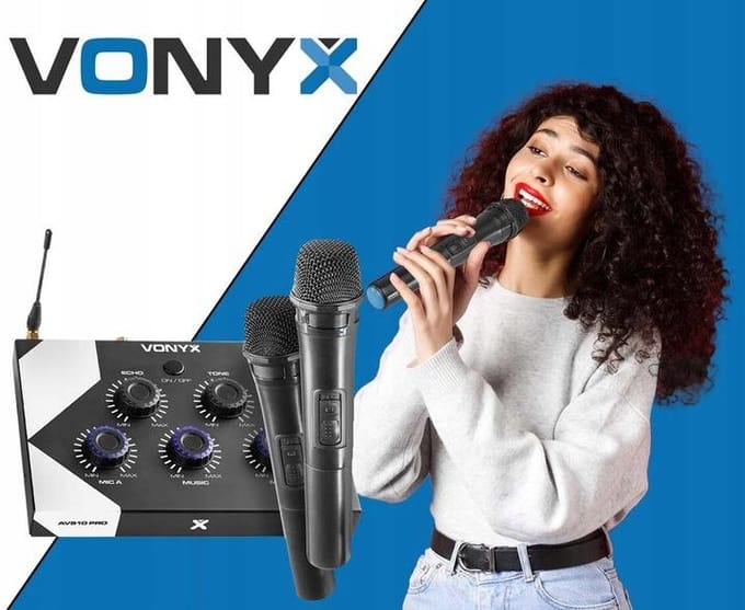 Karaoke Set met Bluetooth en 2 Karaoke Microfoons - Vonyx AV510 - Voor Volwassenen