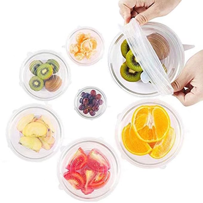 Siliconen Vershoudhoezen Set – Stretchbaar – 6 Stuks – Ø 6,5 tot 20,5 cm