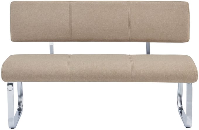 Eetkamerbank VILAS met stoffen bekleding - beige