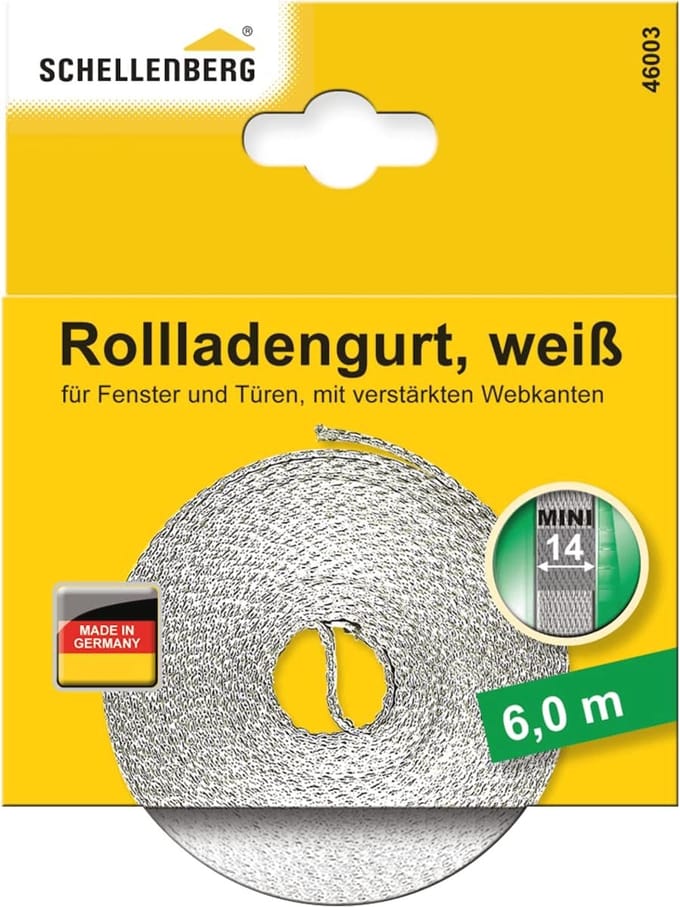 Roller Shutter Belt 14mm x 6m voor MINI System - Handmatige Rolluikbediening