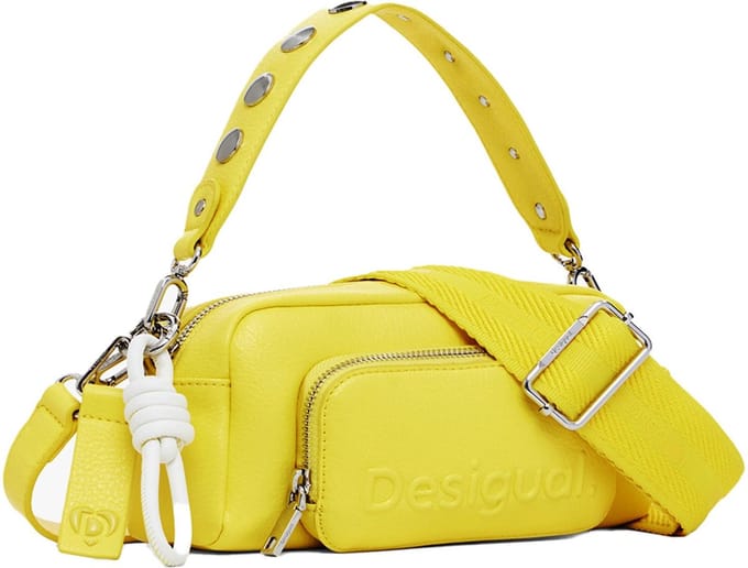 Desigual Schoudertas Half Logo Prad Crossbody Bag Yellow Geel