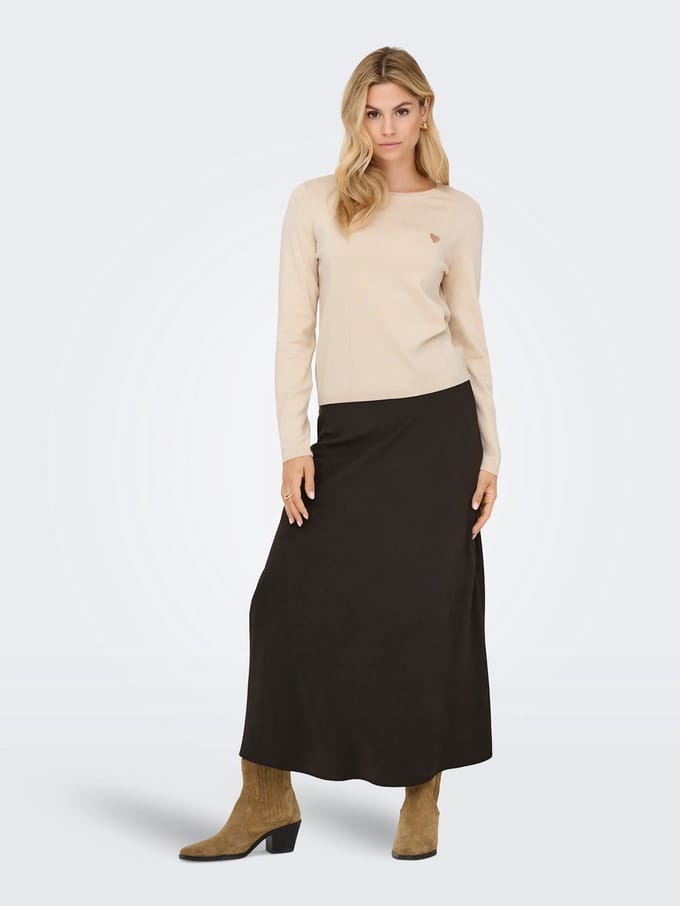 JDY - JDYKATE L/S O-NECK EMB. PULLOVER KNT - Dames - Gebreide truien